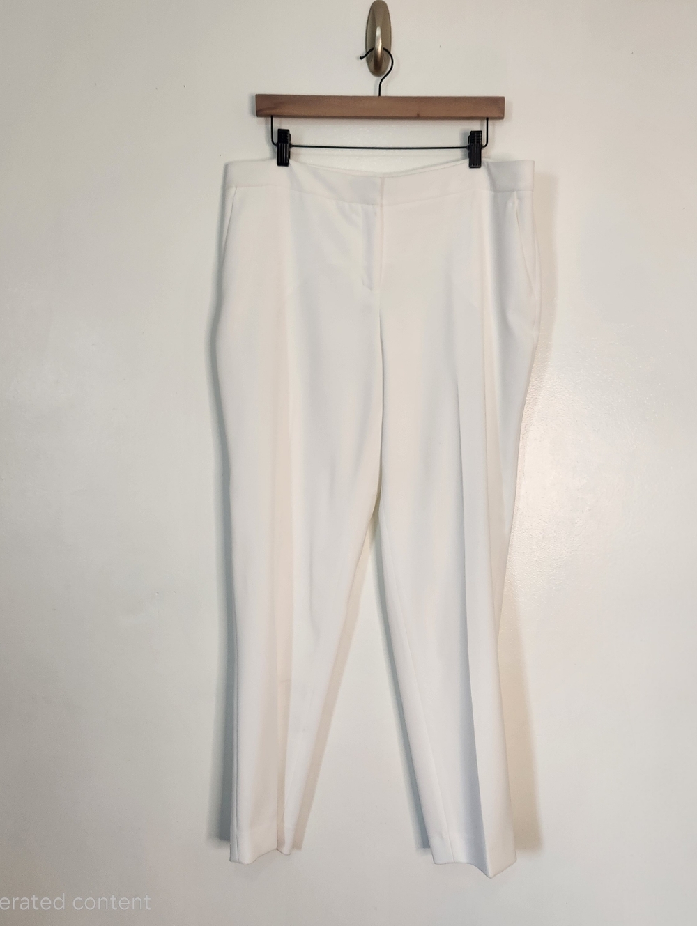 Vince Camuto White Textured Trouser Pants 12 Slash Pockets Career Summer Dress